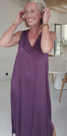 ADRIAN maxi satin dress smoked grape