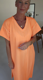 PEGGIE maxi T-shirt dress neon orange