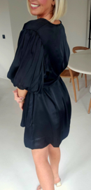 MILENA satin dress black