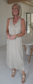 ADRIAN maxi satin dress champagne