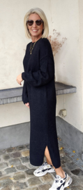 MANDINE maxi knit dress black