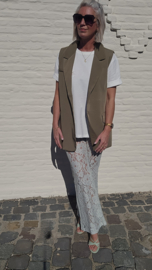 LUCY sleeveless blazer khaki