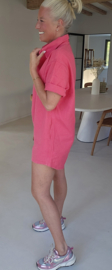 JINA jeans playsuit neon raspberry