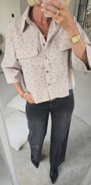 MALOU cropped shirt taupe