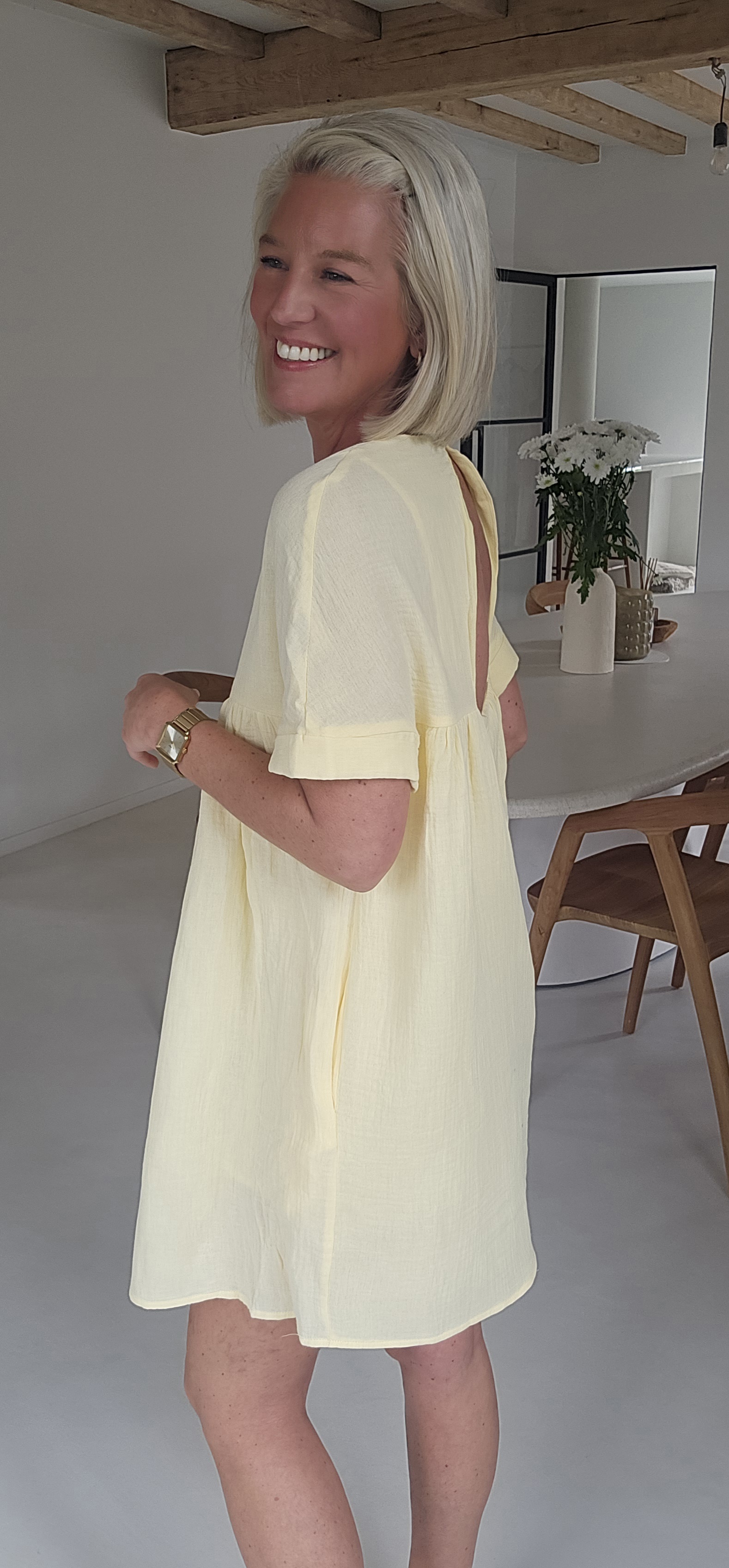 LOTJE tetra playsuit dress soft soft yellow