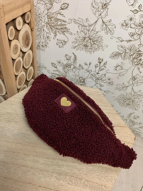LOVE teddy banana bag burgundy