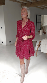 POÈME polkadots dress red