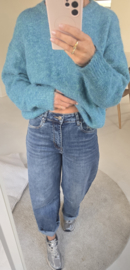 LOUISA barrel jeans mid blue
