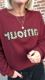 LEO AMOUR sweatshirt burgundy