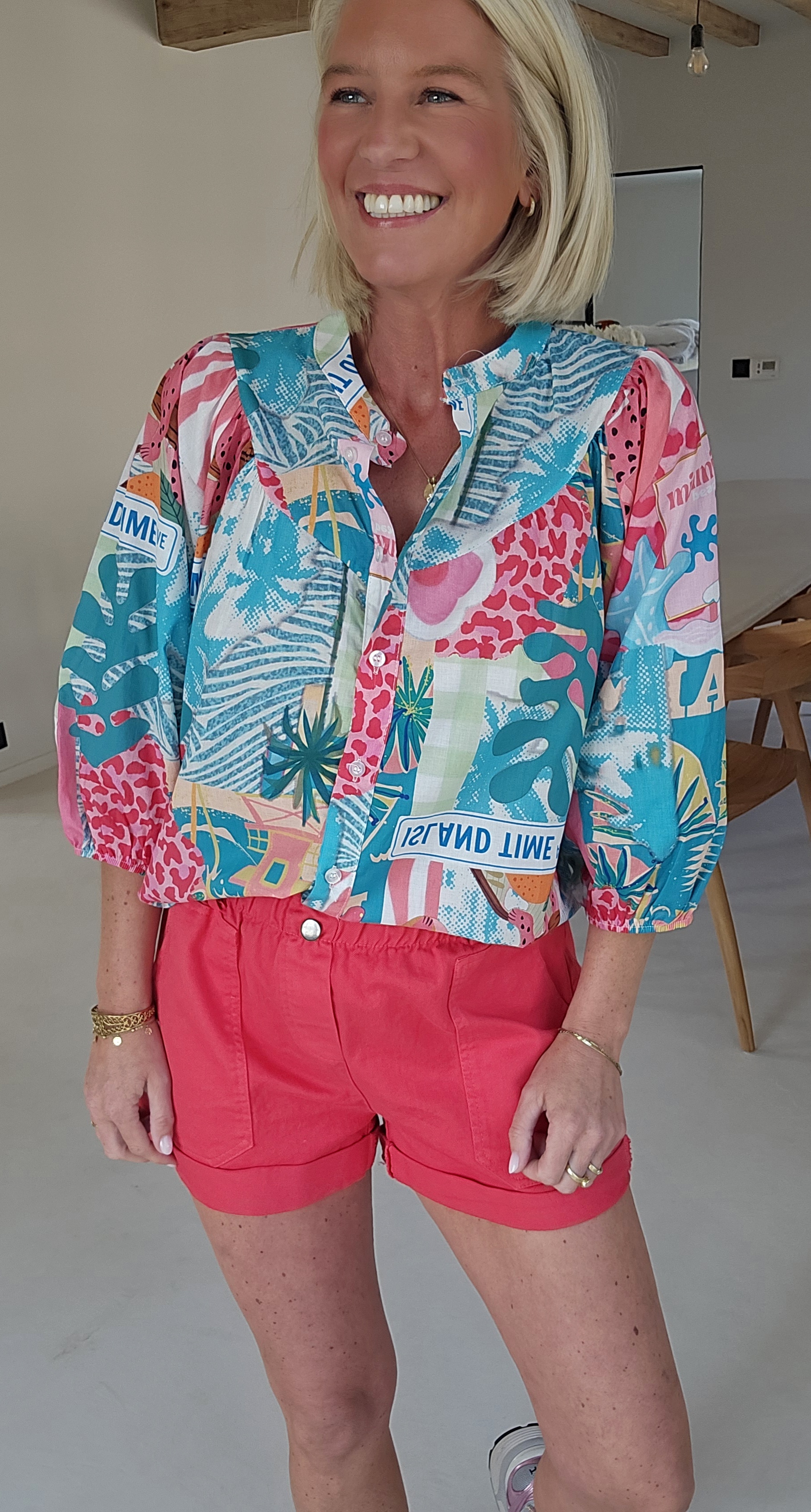 BEA cotton blouse multi 1