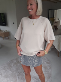 LADONNA leopard denim skirt
