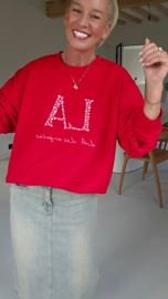 LA sweatshirt red