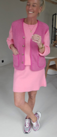 MELIA sleeveless teddy jacket pink