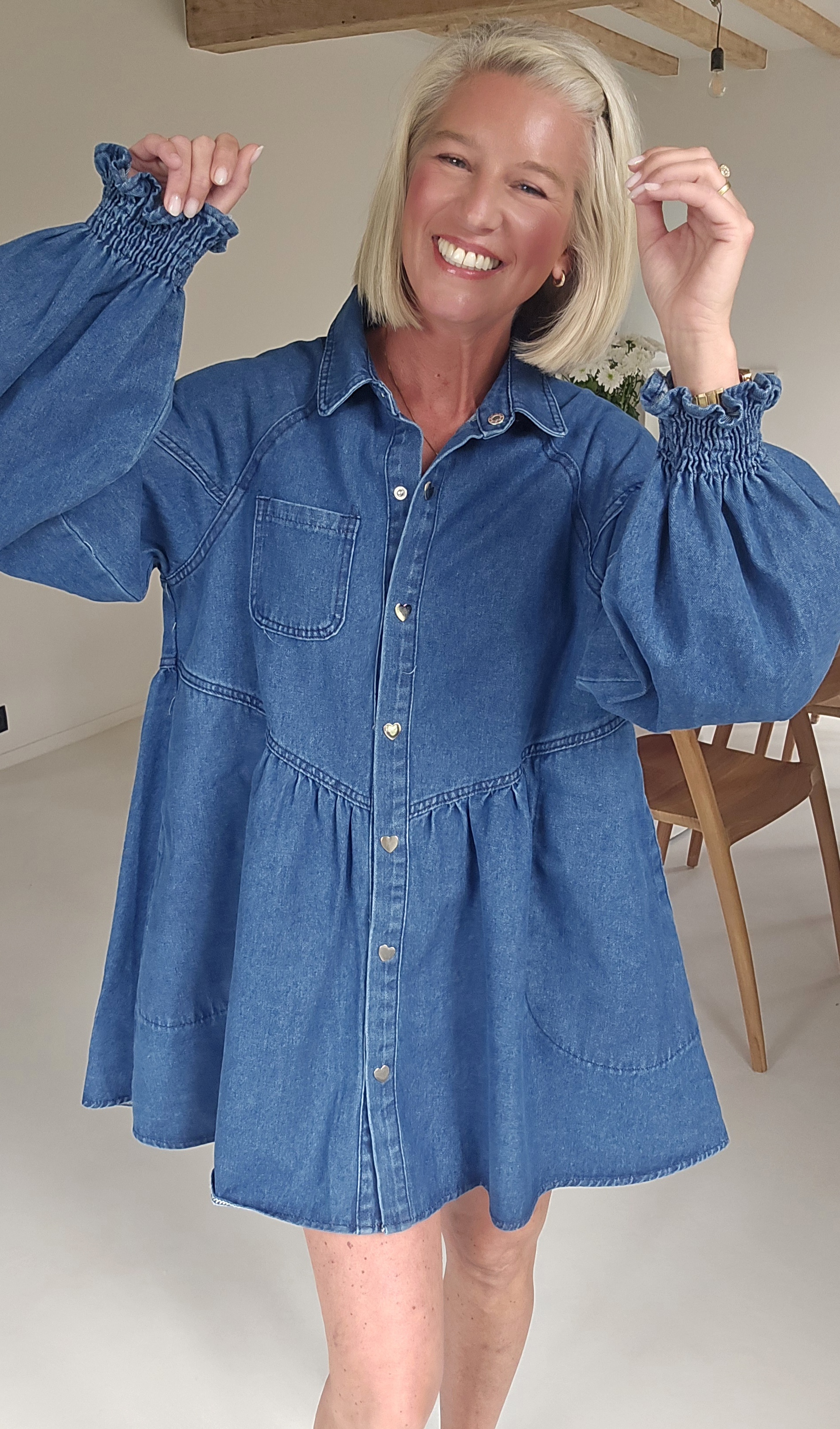 MOSIE jeans dress darker blue