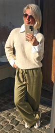 KENSI loose wide leg pants khaki