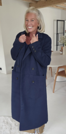 CARLI maxi coat navy