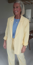 CECILIA suit pants pastel yellow