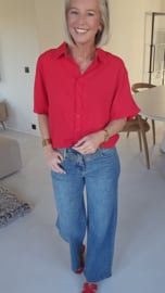 MARIN wide leg jeans broderie