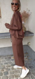 LOVELY sweatshirt skirt chocolat