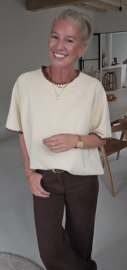 JANE short-sleeved sweatshirt ecru
