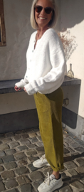 MELODI loose corduroy pants olive