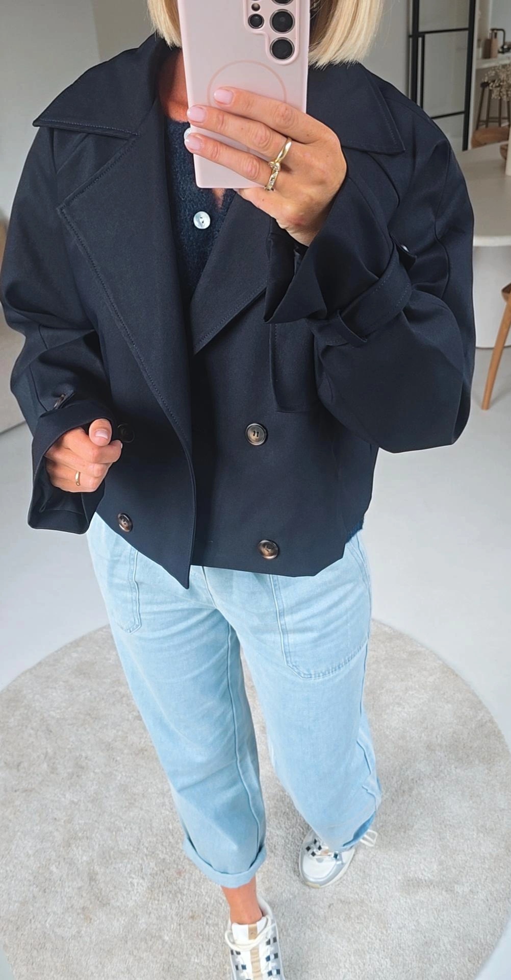 NINNE short trench navy