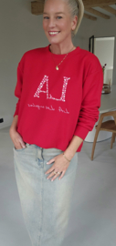 LA sweatshirt red
