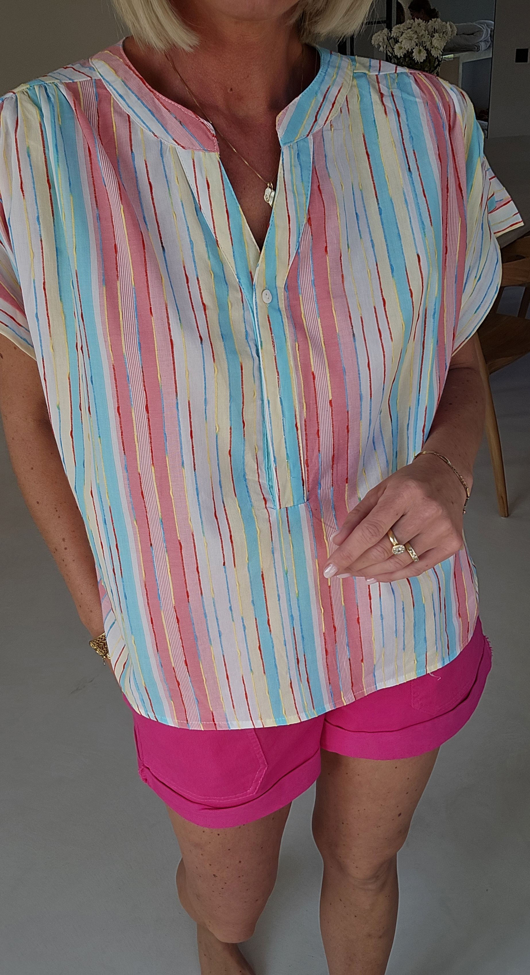 SAMARI striped  cotton blouse
