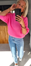 MANOU short-sleeved sweater bubblegum pink