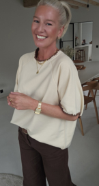 JANE short-sleeved sweatshirt ecru