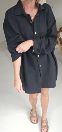 AMALFI tetra shirt dress black