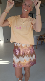 LA VIE EN ROSE cotton T-shirt peach