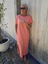 SUMMER STORY tee dress coral