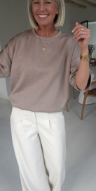 STANNIE short-sleeved sweatshirt taupe