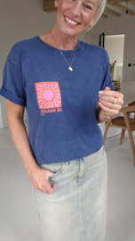 LE SOLEIL cotton T-shirt navy