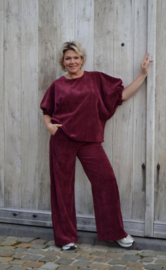 DOMI velours set burgundy
