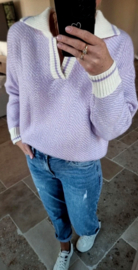 ISIS collar sweater lilac