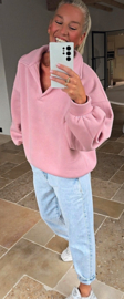 MOREEN oversized sweatshirt powder pink