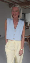 MAURA sleeveless knit cardigan pastel blue