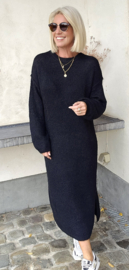 MANDINE maxi knit dress black