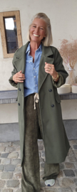TRUDY maxi  coat khaki