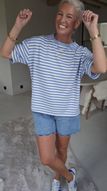 JESSE Striped T-shirt blue white
