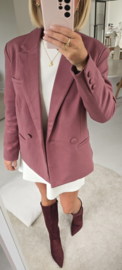 KAE suede blazer darker old pink