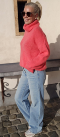 CHARLINE turleneck knit coral