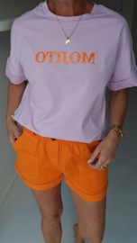 BEVIN cotton paperbag short orange