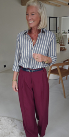 AMBER striped shirt navy
