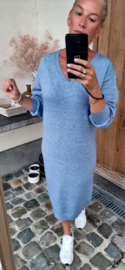 LYNA maxi knit dress jeans blue