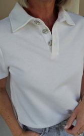SYLLA polo T-shirt white