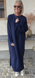 ROBYN maxi sweatshirt fleece dress navy