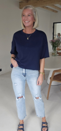 STANNIE short-sleeved sweatshirt navy